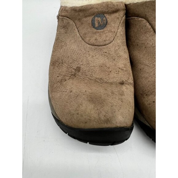 Merrell Women's Encore Q2 Ice Winter Slip on Shoes Size 6.5 Brown Suede Shearlin - Picture 2 of 11